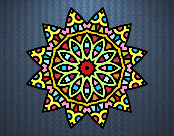 Dibujo Mandala estrella pintado por Ramon45