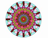 Mandala flor con círculos