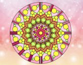 Dibujo Mandala flor con círculos pintado por lolalin