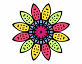 Dibujo Mandala flor con pétalos pintado por NataliaG