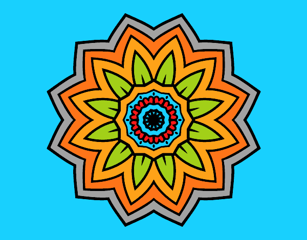 Mandala flor de girasol