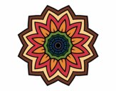 Dibujo Mandala flor de girasol pintado por ValeO