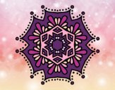Dibujo Mandala flor simétrica pintado por maarta