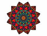 Dibujo Mandala frutal pintado por ValeO