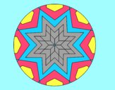 Dibujo Mandala mosaico estrella pintado por gigiamor