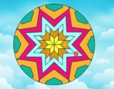 Dibujo Mandala mosaico estrella pintado por zeus1974