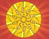 Dibujo Mandala sol triangular pintado por andy2016