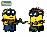 Dibujo Minions - Dave y Phil pintado por nickkarina