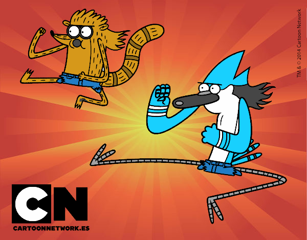 Mordecai y Rigby karatekas