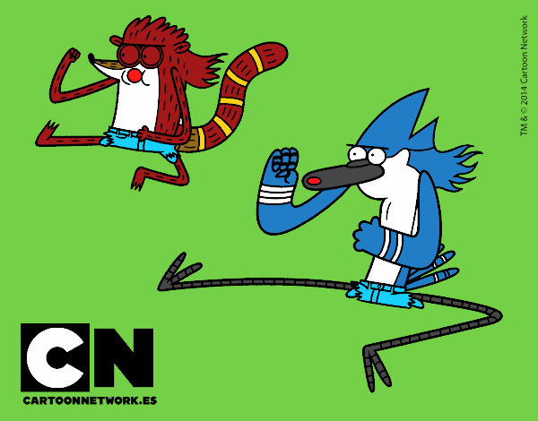 Mordecai y Rigby karatekas