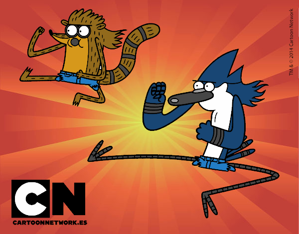 Mordecai y Rigby karatekas