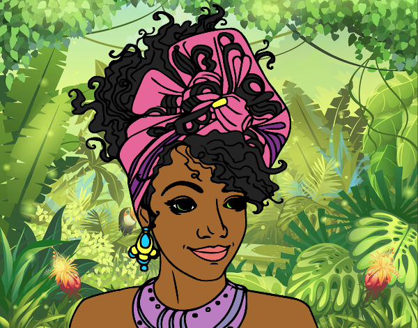 Dibujo Mujer africana pintado por BFFLOVE