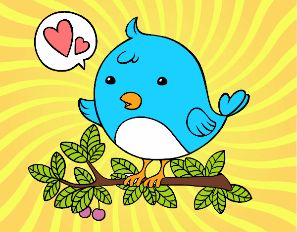 Dibujo Pájaro de Twitter pintado por 24609258