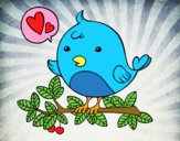 Dibujo Pájaro de Twitter pintado por randeli