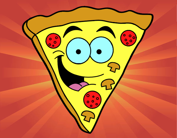 Dibujo Pizza feliz pintado por zoemarcato
