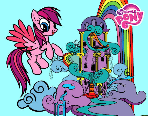 Rainbow Dash en su palacio