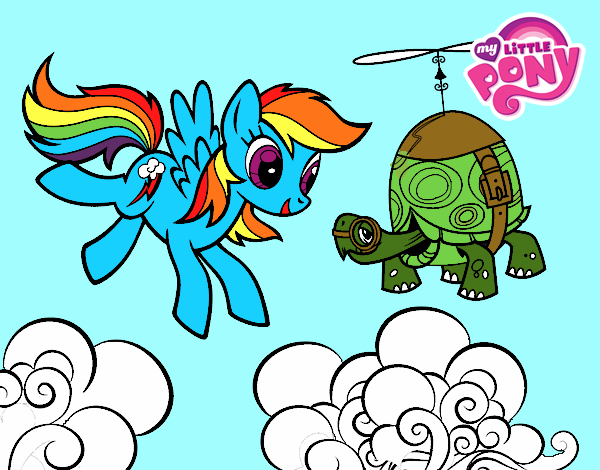 Rainbow Dash y la tortuga tanque