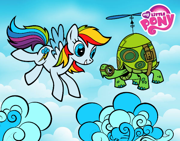 Rainbow Dash y la tortuga tanque