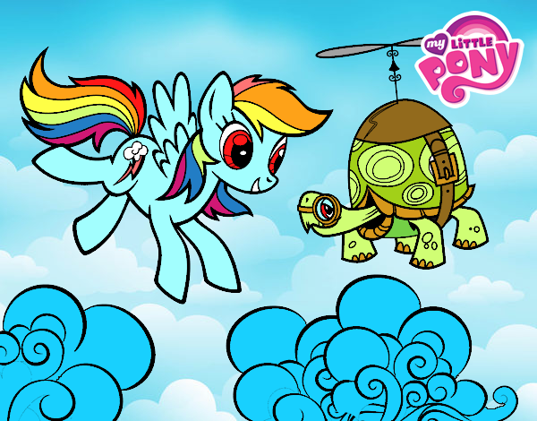 Rainbow Dash y la tortuga tanque