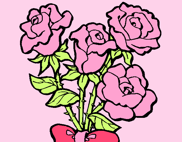 Dibujo Ramo de rosas pintado por BFFLOVE