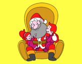 Santa Claus con niños