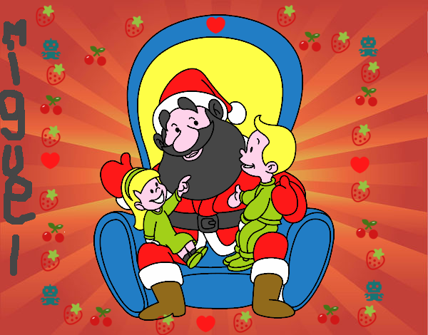 Santa Claus con niños