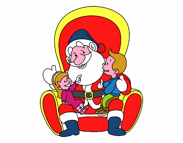 Santa Claus con niños