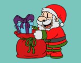 Dibujo Santa Claus ofreciendo regalos pintado por Pereznico