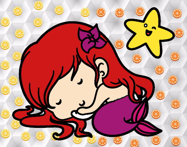 Sirenita chibi durmiendo