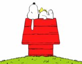 Dibujo Snoopy durmiendo pintado por tazzz