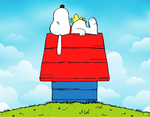 Dibujo Snoopy durmiendo pintado por mirianleo