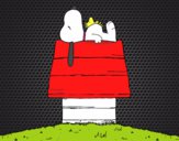 Dibujo Snoopy durmiendo pintado por 30mayoale
