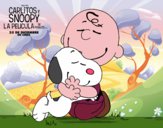 Snoopy y Carlitos abrazados