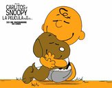 Snoopy y Carlitos abrazados