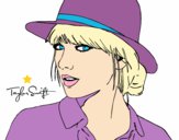 Dibujo Taylor Swift con sombrero pintado por BFFLOVE