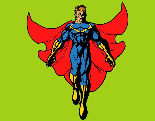 Dibujo Un Super héroe volando pintado por 30mayoale