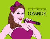 Dibujo Ariana Grande cantando pintado por sof11