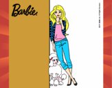 Dibujo Barbie con cazadora de cuadros pintado por Juli321