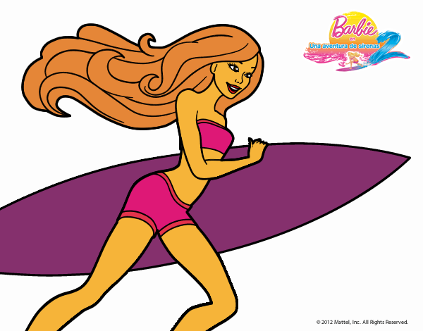 Barbie corre al agua