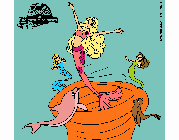 Barbie sirena contenta