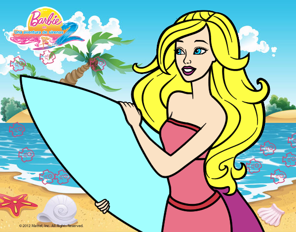 Barbie va a surfear