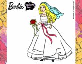 Dibujo Barbie vestida de novia pintado por Juli321