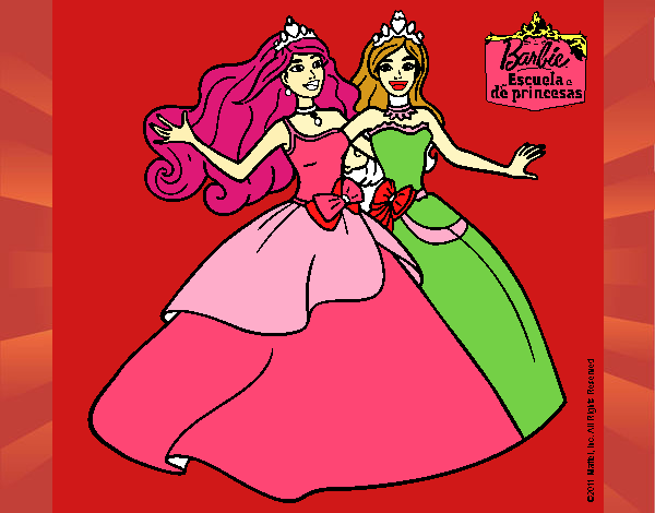 Barbie y su amiga súper felices