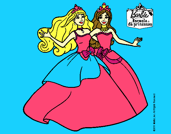 Barbie y su amiga súper felices