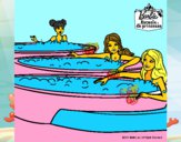 Barbie y sus amigas en el jacuzzi