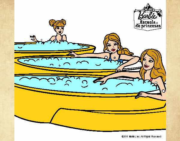 Barbie y sus amigas en el jacuzzi