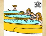 Barbie y sus amigas en el jacuzzi