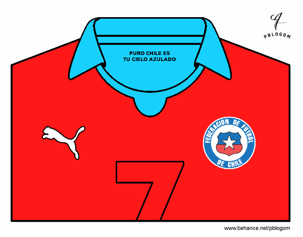 Camiseta del mundial de fútbol 2014 de Chile