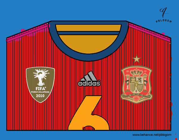 Camiseta del mundial de fútbol 2014 de España