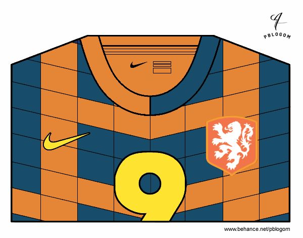 Camiseta del mundial de fútbol 2014 de Holanda